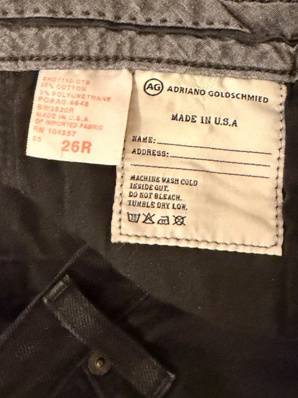 Ag Adriano Goldschmied Women's Straight Leg Jeans in Black - Picture 4 of 4